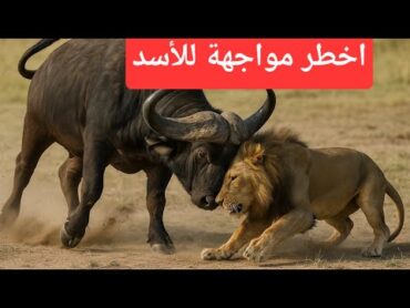 ضربة قرن مباشرة إلى صدر الأسد😱