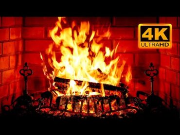 🔥 Cozy Fireplace 4K (12 HOURS). Fireplace with Crackling Fire Sounds. Crackling Fireplace 4K