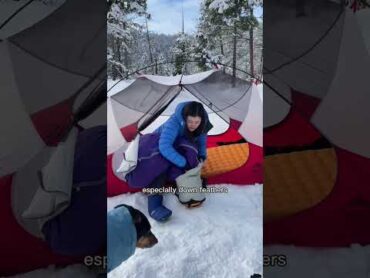 Don’t put your face inside your sleeping bag. How to stay warm winter camping in 15c/59f