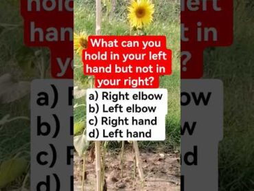 What can you hold in your left hand but not in your right? ahorts trending puzzle riddles quiz