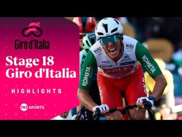 TEARS AND TRIUMPH 😭  Men&39;s Giro d&39;Italia Stage 18 Race Highlights  TNT Sports Cycling