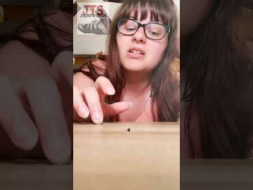 Giantess Ashley spys a tiny on her counter... giantwoman tinyman  (Giantess Sfx)