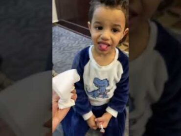 لسان عبودي انقطع بسبب 😭😭💔 قطع حادثه اصابه جروح دم الم اطفال ابوه
