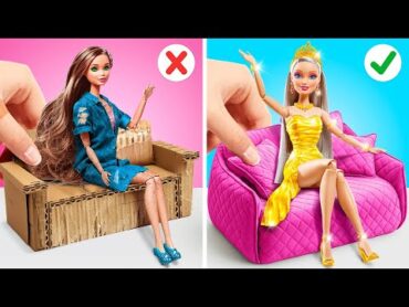 RICH VS POOR BARBIE MAKEOVER 💝 Easy Parenting Hacks📦 Crafts That Are Easy to Follow By YayTime!