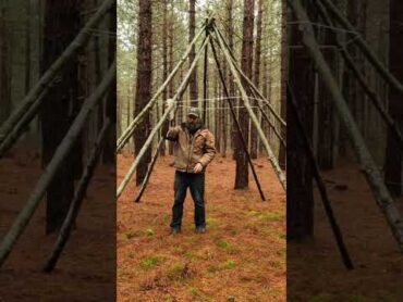 Warm & Cozy Teepee Shelter Build