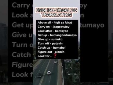 English to Tagalog Translation p20 translation vocabulary learnenglish fyp