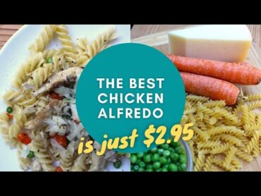 THE BEST CHICKEN ALFREDO RECIPE costs $2.95 w/ Rotini Pasta  Cheap Family Dinner Recipes