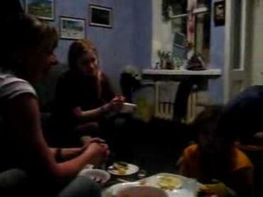 Drinking Zubrusha, her sis, Natasha, Nic and her friends