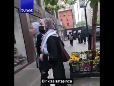 Kefiye takan kadınları taciz ettiler