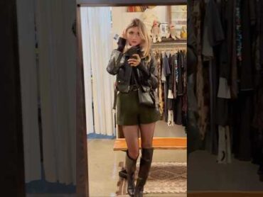 Crossdresser Shopping Boots nylon outfit mtf transformation