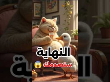 القط دبر فخ للبطة. ماذا حدث في النهاية؟ ستصدمك😱cat shorts aistory
