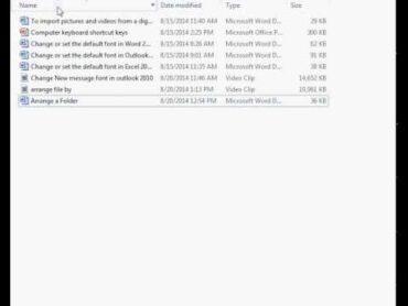 Arrange file by Name, Date , Type And Size