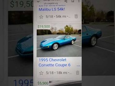 1995 Chevy Corvette 6 18k 19,500 nice car