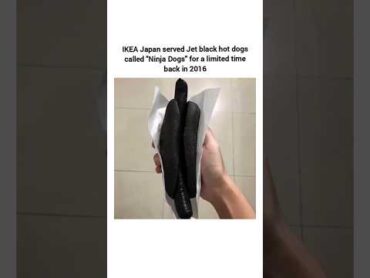Limited Jet black hot dog in japan .