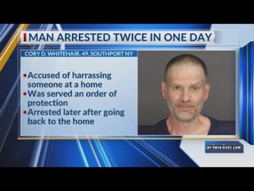 Southport man arrested twice in a day for harassment related charges