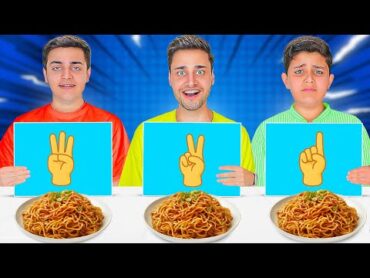 تحدي الأكل بـ ( اصبع و اصبعتين و ثلاث اصابع )✋🏻😱برجر"اندومي..