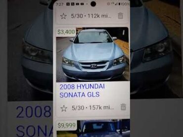 2008 Hyundai sonata 157k 3,400 nice car