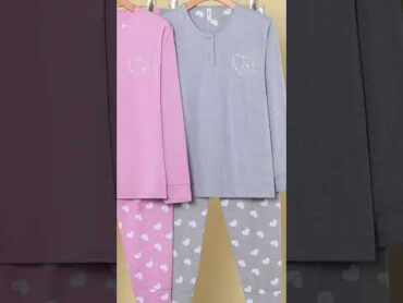 Conjunto Pijama Feminino com Botões Camisa e Calça Comprida pijama modafeminina moda