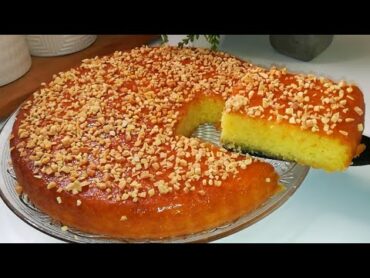 بسبوسة بالبرتقال سهلة اقتصادية وسريعة التحضير طرية وكذوووب دوبان في الفم حقا تستحق التجربة