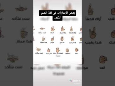 تعلم ✌️لغه الصم والبكم🧐