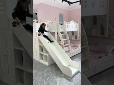 Furniture factory children&39;s bunk bed with slide bedroom solid wood bed wholesale