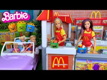 Barbie & Ken Doll Family McDonald&39;s Drive Thru Boo Buckets