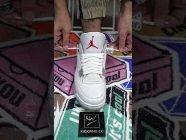 How to Lace Air jordan  4 Retro &39;White Oreo&39; fypagee shoelacestyle airjordan4 nike
