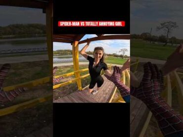 SPIDERMAN VS TOTALLY ANNOYING GIRL spiderman annoying escaping crazygirl sexy girl minecraft