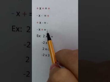 قاعدة سهلة لحساب الإشارات السالبة والموجبة الرياضيات maths السالب الموجب mathematics shorts