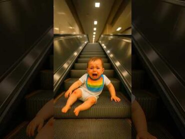 S&39;il vous plaît, sauvez le bébé dans l&39;escalier mécanique 😩cute baby freefire minecraft