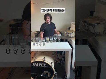 12345678 Challenge with Glasses & Drums shorts