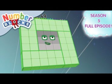 @Numberblocks Squares on the Moon 🟩 🌝  Season 5 Full Episode 28  Learn to Count