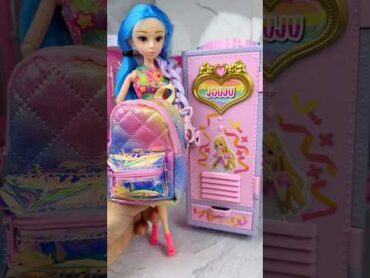 Satisfying With Unboxing Barbie Locker Set Toys, ASMR Video shorts