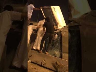 حادث مروري  بالعيد على طريق الحرمين بجدة.
