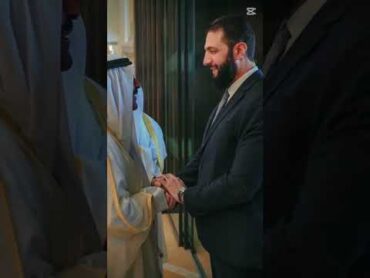 استقبال حافل من سمو الأمير الشيخ مشعل الأحمد لي فخامة الرئيس الجمهورية العربية السورية احمد الشرع
