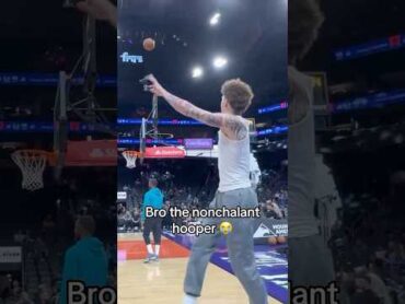 LaMelo just a chill ass guy in the league 🫡 (via patthestatguy/IG) shorts basketball nba lamelo