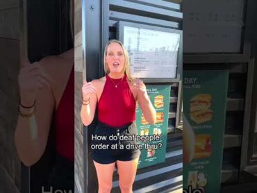 How do deaf people order at a drive thru?
