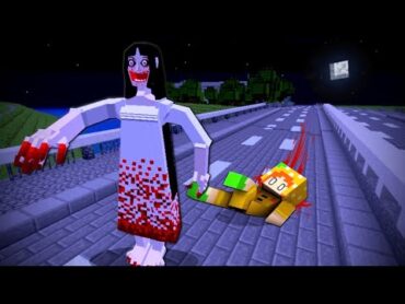 【引きずってやる…】マイクラで出会うと殺される幽霊の"ひきこさん"に襲われる😱恐怖のお化けから逃げ切り、封印することは出来るのか⁉️怖い話【まいくら minecraft】ぽっぴんず