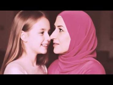 cute young girl and old Muslim women lesbians kissing