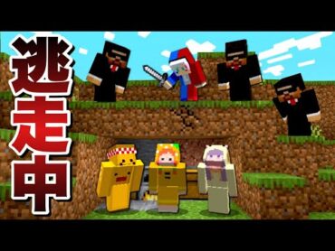 【逃げ切ったら100万円‼️💰】マイクラで24時間逃走中チャレンジ✨ハンターから本気で逃げながらサバイバル鬼ごっこをしてみた結果…⁉️【まいくら minecraft】ぽっぴんず