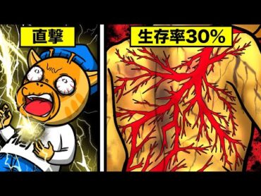 雷に打たれるとどうなるのか？【怖い話】【アニメ】【都市伝説】