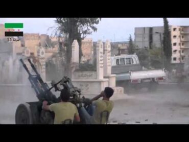 الفرقة 13 اروع تصدي للطيران الحربي في سماء معرة النعمان 27 8 2014