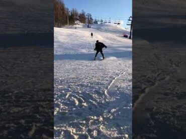 Guy Crashes Into Ski Poles While Skiing For First Time  1319967