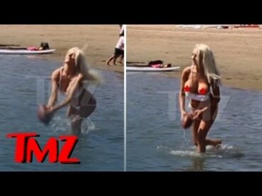 Courtney Stodden Flashes Boobs on the Beach  TOUCHDOWN!  TMZ