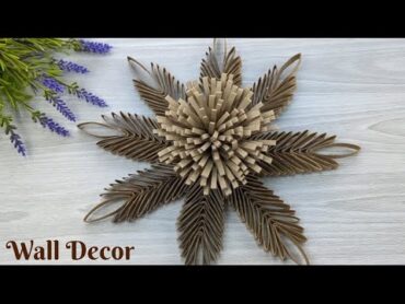Wall Decor made with cardboard rolls/ Recycling craft/ Best out of waste diy