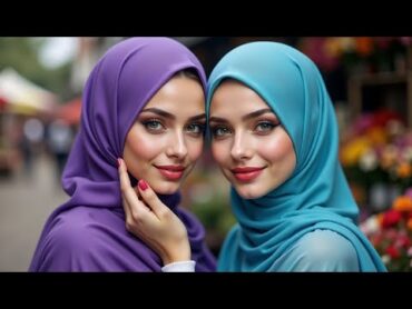 Hijab Love in Silence: A Tender Visual Kiss Between Two Muslim Women
