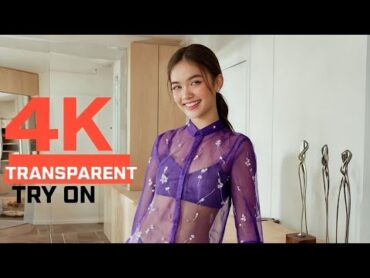 [4K] Transparent Clothes Dry vs Wet  Amazon Try on Haulwith Rose John  Transparent Try On Haul 1k