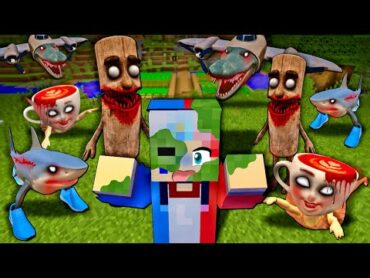 イタリアンブレインロットのゾンビに襲われるマインクラフト😱【マイクラ まいくら】ぽっぴんず