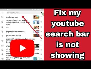 Fix my youtube search bar is not showing  youtube search bar half screen showing  YouTube search