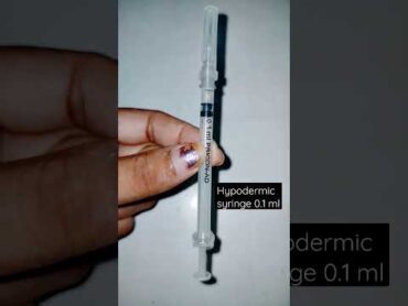 disposable hypodermic syringe with needle (0.1ml) syringe needle injection svmedicourse
